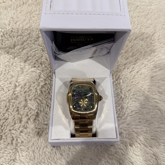 Invicta Other - INVICTA LUPAH 39817 Men's Quartz Watch - 47mm Pearl Face Seashell Green‎ Blue